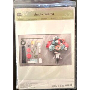 Stampin Up! Simply Created Paper Flower Kit Craft Set DIY Bouquet 137952